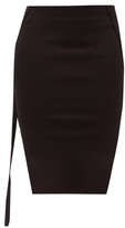 Thumbnail for your product : Rick Owens Easy Side-slit Jersey Mini Skirt - Black