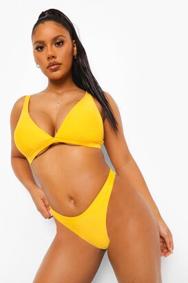 boohoo Essentials Fuller Bust Triangle Bikini Top - ShopStyle Two Piece  Swimsuits