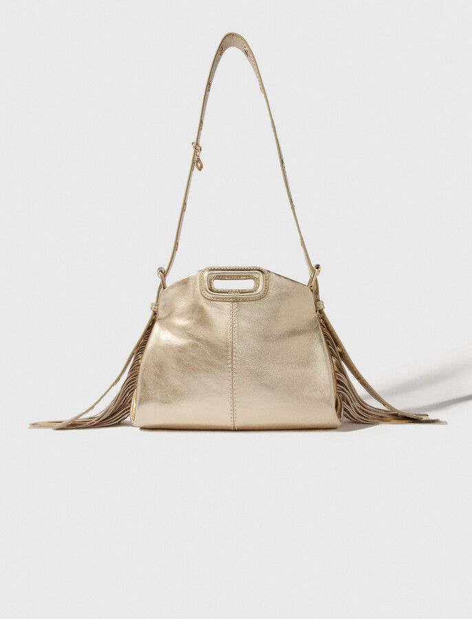 Maje Metallic leather Miss M Mini bag