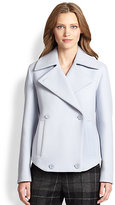 Thumbnail for your product : Akris Punto Cropped Wool Double-Breasted Coat