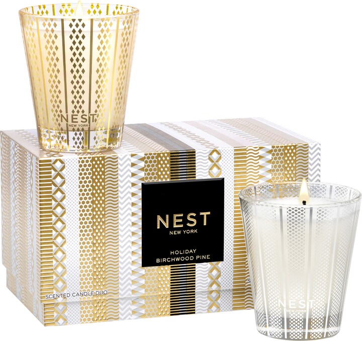 NEST Fragrances Holiday & Birchwood Pine Classic Candle Set
