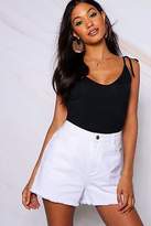 Thumbnail for your product : boohoo NEW Womens Tie Strappy Jersey Cami Top in Black size 6