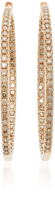 Nam Cho 18K Rose Gold Diamond Hoop Earrings