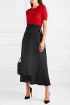 Thumbnail for your product : Victoria Beckham Ribbed Cashmere Top - Red