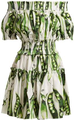 Dolce & Gabbana Off-the-shoulder cotton-blend dress