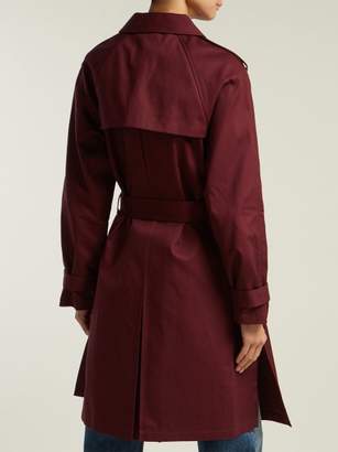 A.P.C. Lune Cotton Trench Coat - Womens - Burgundy