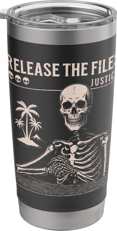 Grab Him By The E-Files Vintage Release The Files Skeleton Justice Truth Stainless Steel Insulated Tumbler