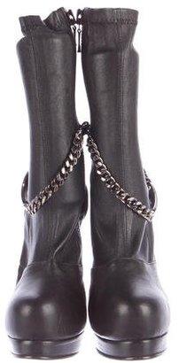 Thomas Wylde Stretch Leather Ankle Boots