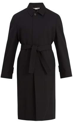 Stella McCartney Point Collar Wool Twill Trench Coat - Mens - Black