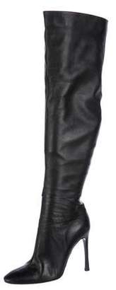 Sergio Rossi Leather Over-The-Knee Boots