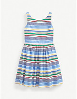 Thumbnail for your product : Ralph Lauren Striped cotton-poplin midi dress 2-14 years