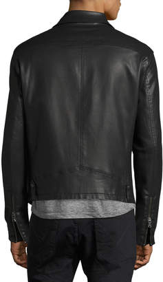 John Varvatos Coated Slim Moto Jacket, Black