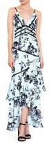 Thumbnail for your product : Harlyn Floral Print Ruffle Gown
