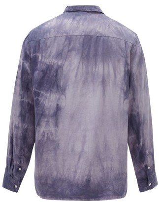 Saturdays NYC Christopher Tie-dye Mineral-washed Tencel Shirt - Grey