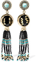 Thumbnail for your product : Etro Embellished Gold-plated Earrings