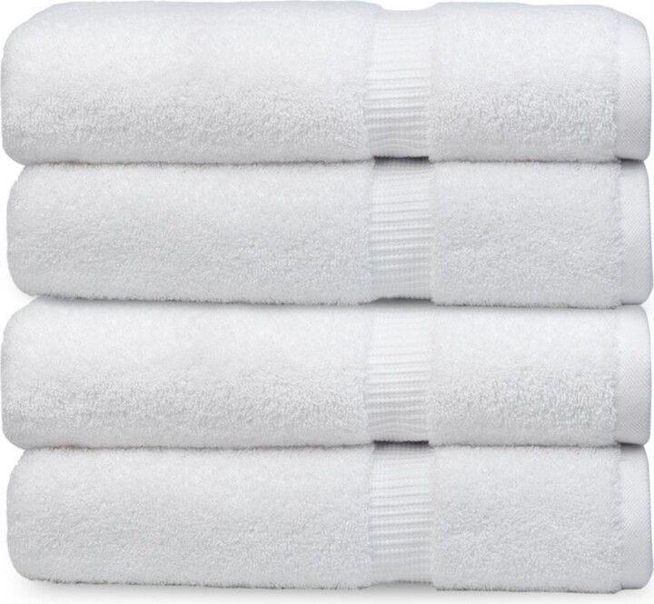 Indulge in Luxury Set Of 4 Heavyweight 100% Combed Cotton Bath Towels