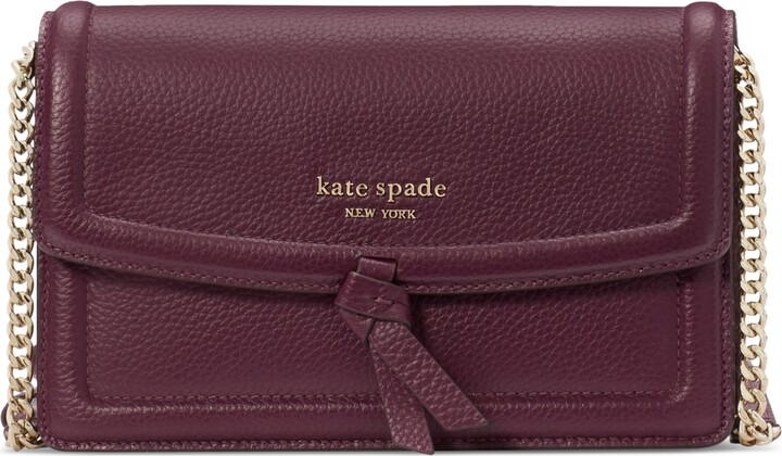 Kate Spade Knott Pebbled Leather Flap Crossbody - ShopStyle Shoulder Bags