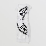 Thumbnail for your product : Burberry Lace Detail Logo Graphic Silk Dress