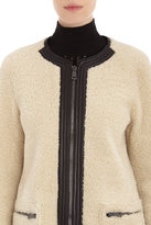 Thumbnail for your product : Chloé Leather-Trim Shearling Coat