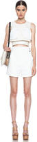 Thumbnail for your product : Alexander McQueen Cotton-Blend Cropped Top in Bone & White