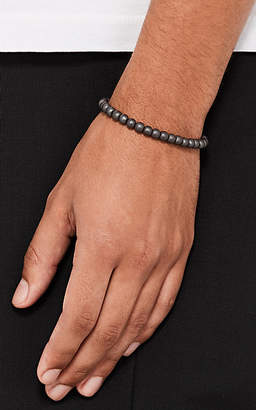Barneys New York Men's Hematite Beaded Bracelet - Gray