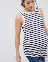 Thumbnail for your product : ASOS Maternity DESIGN Maternity Sleeveless Scoop Back Vest In Stripe