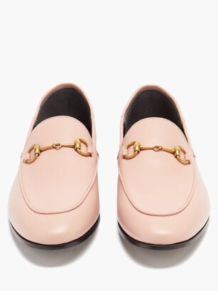 Gucci Brixton Collapsible-heel Leather Loafers - Pink