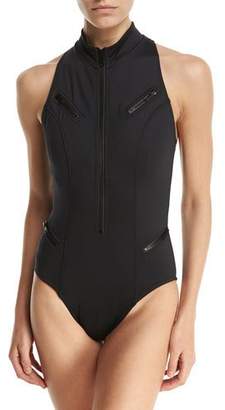 Magicsuit Coco Zip-Front One-Piece Swimsuit, Black, Plus Size