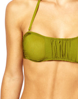 Thumbnail for your product : ASOS Ruched Tab Front Bandeau Bikini Top
