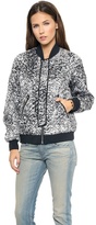 Thumbnail for your product : Rebecca Taylor White Noise Print Flight Jacket