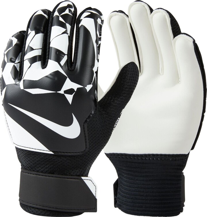 Nike Youth GK Match Soccer Goalkeeper Gloves, Size 5, Black/White