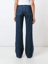 Thumbnail for your product : See by Chloe See By Chloé stripe appliqué flared jeans