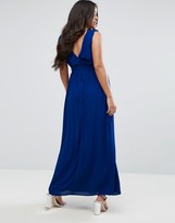 Thumbnail for your product : ASOS Maternity Embellished Waist Strap Back Maxi Dress