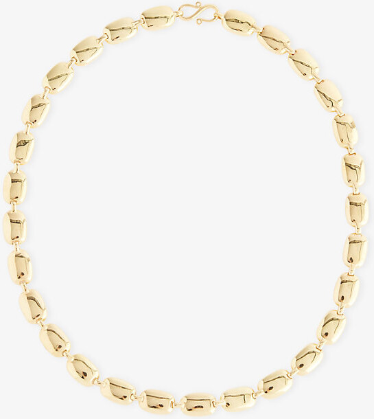 Lie Studio Womens The Monica 8ct Yellow Gold-Plated Brass Necklace