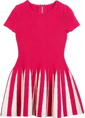 Milly Minis Pleated Contrast Flare Dress, Size 8-14