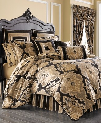 J Queen New York Bradshaw Black King 4-Pc. Comforter Set Bedding
