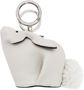 Thumbnail for your product : Loewe White Bunny Charm Keychain