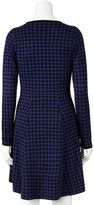 Thumbnail for your product : Dana Buchman houndstooth fit & flare sweaterdress - women's