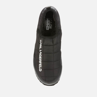Karl Lagerfeld Paris Men's Kookoon Logo Slippers - Black