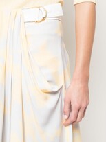 Thumbnail for your product : Proenza Schouler Brush Printed Belted Midi Skirt