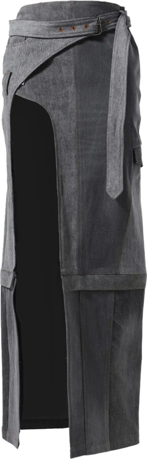 SRVC Studio Wrap Denim Skirt