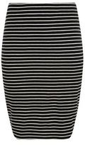 Thumbnail for your product : New Look Inspire Black Stripe Print Tube Skirt