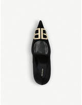 Thumbnail for your product : Balenciaga BB embellished velvet courts