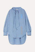 Balenciaga - New Swing Checked Cotton-poplin Shirt - Blue