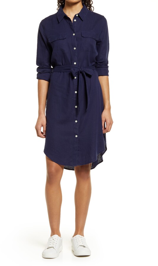 Navy Linen Dress | Shop the world's ...