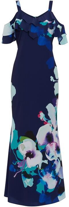 Gina Bacconi Gailyn Floral Crepe Maxi Dress ShopStyle