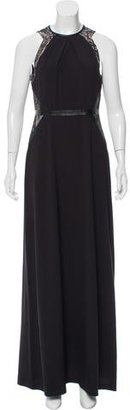 Shoshanna Leather-Accented Evening Dress w/ Tags