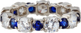 Thumbnail for your product : FANTASIA 14k White Gold Stone Band Ring, Size 6-8