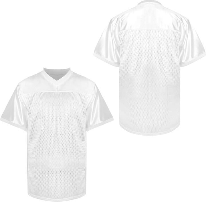 MESOSPERO Men's Blank Football Jersey ShopStyle Short Sleeve Shirts