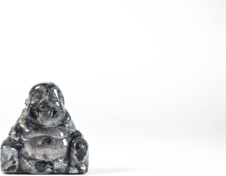 Larvikite Buddha Carving // Crystal Metaphysical Stone Mineral Specimen Village Silversmith